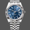 Replica Heren Rolex Sky-Dweller 42mm-m336934 0006-Splinterglas-Blauwe Wijzerplaat