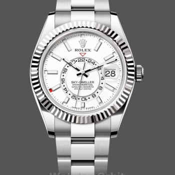 Replica Rolex Day Date 36-128236 0009 voor heren, geribbelde lunette, platina armband, ijsblauw