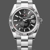Replica Heren Rolex Sky Dweller 42mm Witte Rolesor Zwarte Wijzerplaat M336934 0007 Heren Zwarte Wijzerplaat