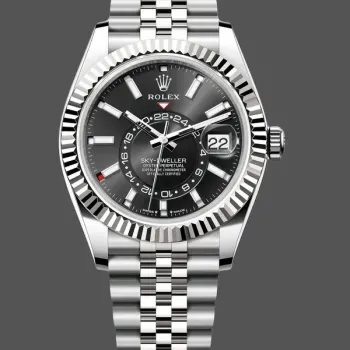 Replica Heren Rolex Sky-Dweller-m336934 0008, 42mm, Automatic, Jubilee, Black Dial Zwart