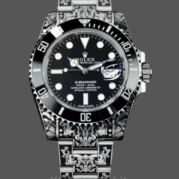 Replica Herenhorloge Huckleberry Custom Rolex Submariner, Custom Edition, Zwart