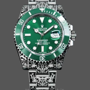 Replica Heren Huckleberry Custom Rolex Submariner-Green, Custom Edition Green