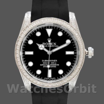Replica Rolex Submariner 40mm Heren-116610-Zwarte wijzerplaat-Rubberband Zwart