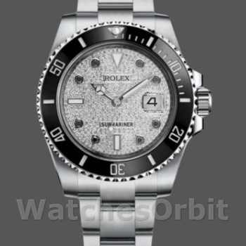Replica Rolex Submariner 40mm Heren-116610-Diamant Geplaveide Wijzerplaat-Roestvrij Staal Diamant Geplaveid