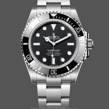 Replica Rolex Submariner 41mm Heren-124060-Oyster Roestvrij Staal-Zwarte Wijzerplaat Zwart