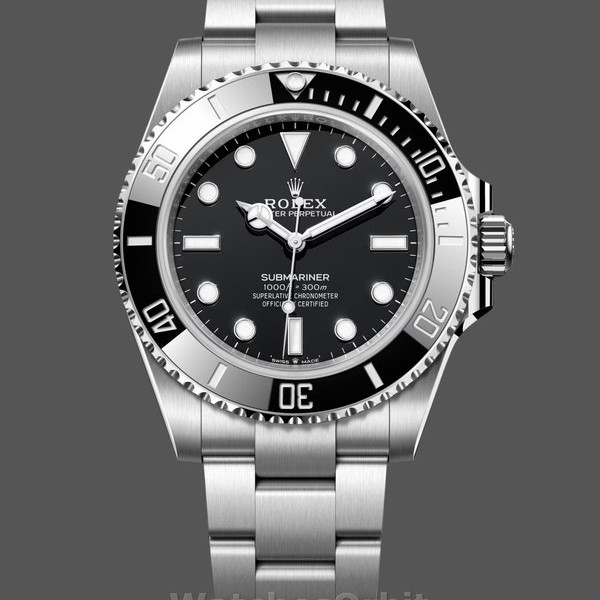 Replica Rolex Submariner 41mm Heren-124060-Oyster Roestvrij Staal-Zwarte Wijzerplaat Zwart