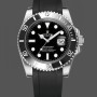 Replica Rolex Submariner 41mm Heren-126610LN-Zwarte Rubber Band-Zwarte Wijzerplaat Zwart