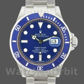 Replica Rolex Submariner 40mm Heren-16610-Roestvrij Staal-Blauwe Ring-Blauwe Wijzerplaat Blauw