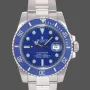 Replica Rolex Submariner 40mm Heren-16610-Roestvrij Staal-Blauwe Ring-Diamant Dial Blauw