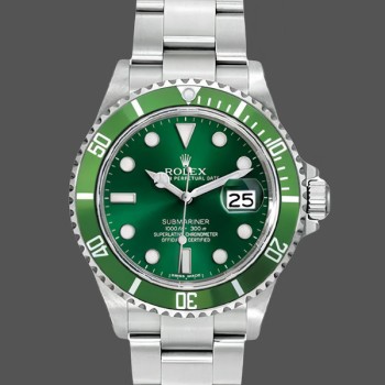 Replica Rolex Submariner 40mm Heren-16610-Roestvrij Staal-Groen Wijzerplaat Groen