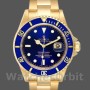 Replica Rolex Submariner 40mm Heren-16618-Geel Goud-Blauwe Wijzerplaat Blauw