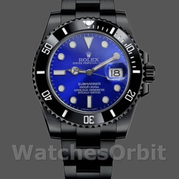 Replica Rolex Submariner Date 40mm Heren-116610LN-Blauwe Wijzerplaat-Zwart PVD/DLC Roestvrij Staal Blauw