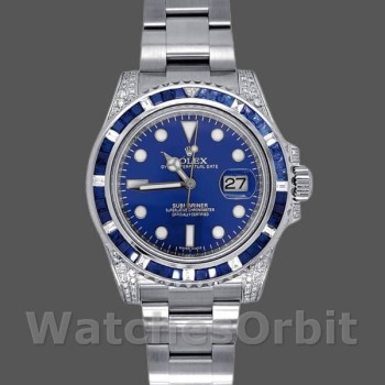 Replica Rolex Submariner Date 40mm Heren-116610LN-Douane Diamant-Roestvrij Staal-Blauwe Wijzerplaat Blauw