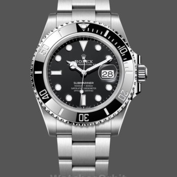 Replica Heren Rolex Submariner 41MM Roestvrij Staal Zwarte Wijzerplaat Datum Zwart