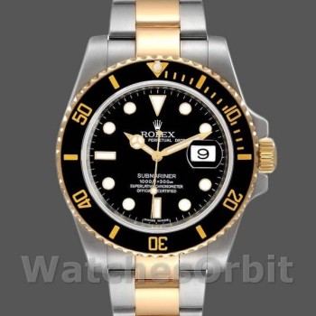 Replica Rolex Submariner Date 40mm Heren-116613-Roestvrij Staal-Zwarte Wijzerplaat Zwart