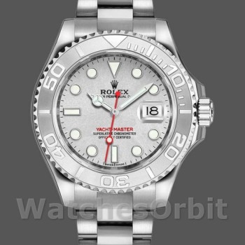 Replica Rolex Yacht-Master 40mm Heren-116622-Roestvrij Staal-Platina Wijzerplaat Platina
