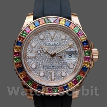 Replica Heren Rolex Yacht-Master-116695SATS, 40mm, Diamant-Gegroeid