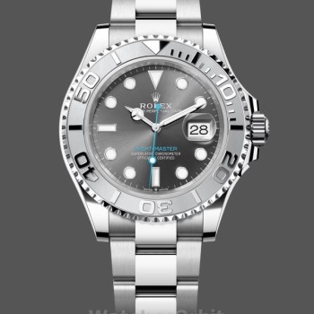 Replica Heren Rolex Yacht-Master 126622-40mm, Platina Bezel, Donker Rhodium Grijze Wijzerplaat