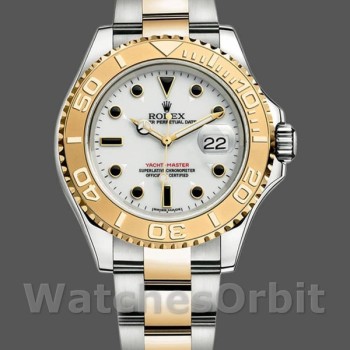 Replica Rolex Yacht-Master 40mm Heren-16623-Goud Bezel Wit