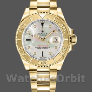 Replica Rolex Unisex Yacht-Master 35mm Unisex-168628-MOP Wijzerplaat MOP