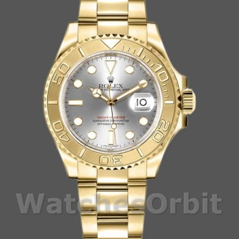 Replica Rolex Yacht-Master 29mm voor dames-169628 Geelgoud-Grijze wijzerplaat