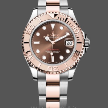Replica Rolex Unisex's Yacht-Master 37mm Unisex-268621-Everose Bezel-Chocolade Wijzerplaat Chocolade