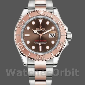 Replica Heren Rolex Yacht-Master II-116621, 40mm, Roségoud, Chocolade Wijzerplaat