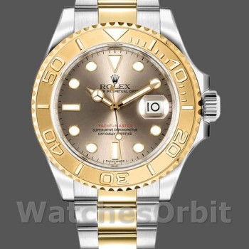 Replica Rolex Yacht-Master 40mm Heren-16623-Staal & Geelgoud-Rhodium Grijze Wijzerplaat<br />