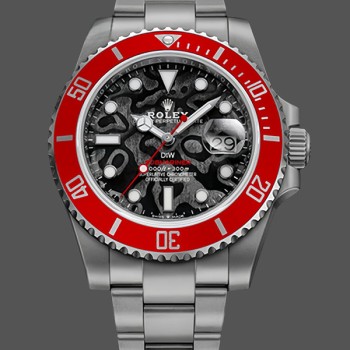 Replica Heren Rolex Submariner DIW Persimmon Orange Edition 116610LN Rood Keramische Bezel Zwart